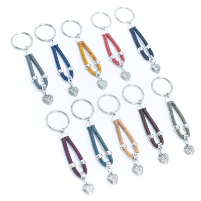 Hearty cork handmade keychain  I-077-MIX-10