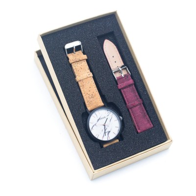 Natural Cork watch face with Strap unisex Watch WA-304-BOX Natural Cork watch face with Strap unisex Watch WA-304-BOX
