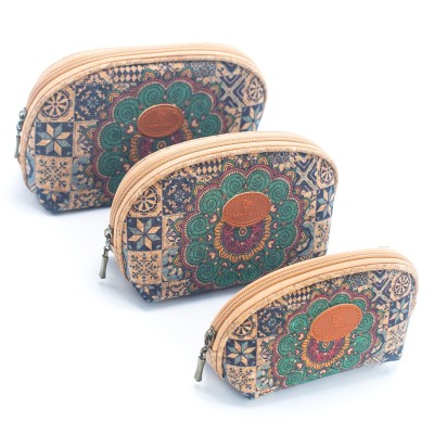 Luxury Women's 3-Piece Cork Cosmetic Bag Set BAGD-467 Luxury Women's 3-Piece Cork Cosmetic Bag Set BAGD-467