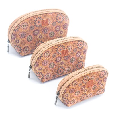 Luxury Women's 3-Piece Cork Cosmetic Bag Set BAGD-469-A Luxury Women's 3-Piece Cork Cosmetic Bag Set BAGD-469-A