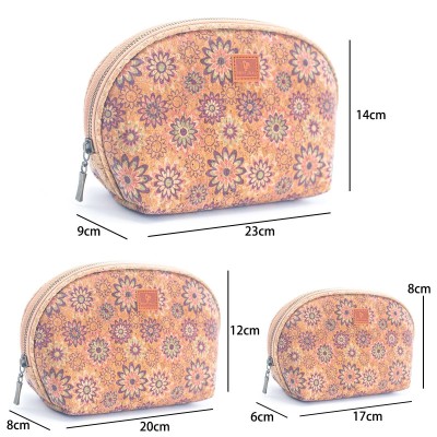 Luxury Women's 3-Piece Cork Cosmetic Bag Set BAGD-469-A Luxury Women's 3-Piece Cork Cosmetic Bag Set BAGD-469-A