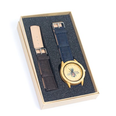 Cork Watch Set - Two Color Watch Strap - Unisex Cork Fashion Watch WA-240-BOX(with box) Cork Watch Set - Two Color Watch Strap - Unisex Cork Fashion Watch WA-240-BOX(with box)